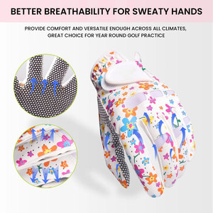 Vêtements de sport professionnels de haute qualité Gants de golf en cuir véritable Cabretta vert Vente directe d'usine du Pakistan - Product Image 4