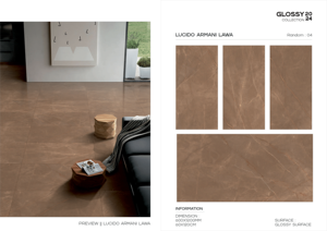 Carreaux de porcelaine émaillée dorée 600x1200mm Carrelages muraux de sol complet Gris brillant Isolation thermique Fonction brique réfractaire Salle de bain haute - Product Image 3