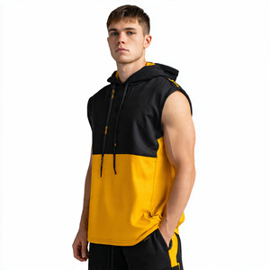 Men's Gym <b>Sleeveless</b> <b>Hoodies</b> Top Workout Fitness Singlet Hooded Top Muscle Fit Fitness Wear <b>Sleeveless</b> <b>Hoodies</b> Mens - Product Image 1