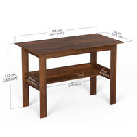 Nueva Mesa de Estudio y Computadora Efflino de Madera Sintética para el Hogar o la Oficina, Escritorio WFH con Almacenamiento para Libros y Decoración