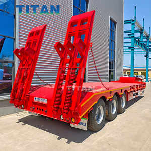 Dijual Truk Trailer Tempat Tidur Rendah 3 AS 60/70/<span class=keywords><strong>80</strong></span> <span class=keywords><strong>Ton</strong></span> Trailer Semi Trailer Rendah - Product Image 1