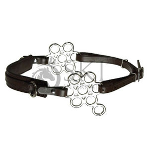 Boucles rembourrées en cuir véritable personnalisables et ajustables, style Kaupre Cavemore, sans mèche, produit équestre marron noir - Product Image 5