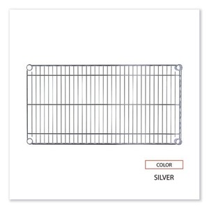 อเลรา ALESW583618SR อุตสาหกรรม 36 นิ้ว เอ็กซ์ 18 นิ้ว ชั้นวางของแบบตั้งพื้นพร้อมชั้นวางลวดเสริม สีเงิน (2 ชิ้น/กล่อง) - Product Image 6