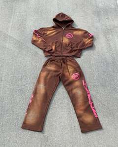 Survêtement pour homme à manches longues et longueur genou, taille élastique, 100% coton, séchage rapide, léger, adulte, faible MOQ, fabriqué au Pakistan - Product Image 2