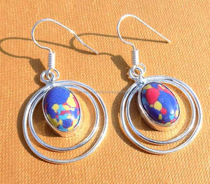 Qualité supérieure Cornaline Forme Ronde Gemmes Dangle Boucle D'oreille Conception De Goutte 925 Argent Lunette Ensemble Pour Boucle D'oreille Bijoux - Product Image 3