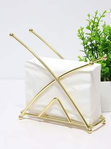 Meilleure vente de porte-serviettes design de luxe pour la décoration de la maison porte-serviettes porte-serviettes de première qualité en métal de forme ronde - Product Image 4