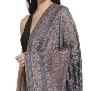 ผ้าคลุมไหล่ฤดูหนาวสำหรับผู้หญิง ดีไซน์แบบ Kani Pashmina พร้อมงานปัก อบอุ่นและมีสไตล์ ผลิตจากขนสัตว์ ระบายอากาศได้ดี ลายเรียบ - Product Image 3