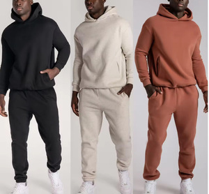 Ensemble de survêtement en molleton à capuche pour homme, 2 pièces, sweat-shirt à capuche, ensemble de survêtement - Product Image 5