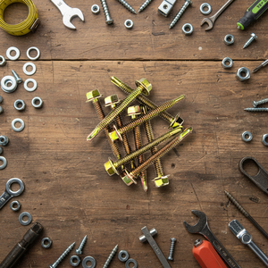 Vis autoperceuse à tête hexagonale, classe 8, acier au carbone, zingué, phosphate, filetage standard, PDC Tek, pouce, durable - Product Image 1