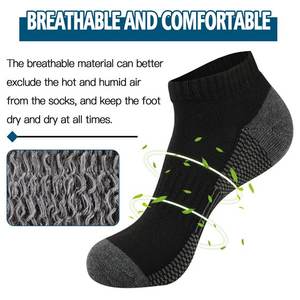 10/20/30/40/50 Pairs Of Breathable Deodorant Men's Low Cut Ankle <b>Socks</b> - Sweat Wicking And Comfortable Summer Wear - Product Image 4