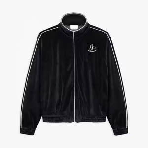 Zipper Corduroy Hoodie Jacket And Jogger Velvet <b>Tracksuits</b> Custom Pattern Style Slim Fit <b>Velour</b> <b>Tracksuits</b> - Product Image 2