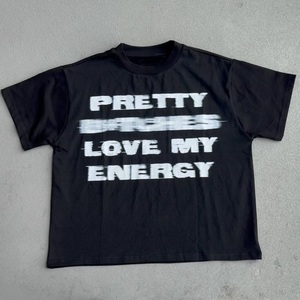 Camiseta personalizada de alta calidad sin costuras Boxy Fit, camiseta de gran tamaño con hombros caídos, camiseta recortada de Hip Hop, camiseta frontal sin costuras - Product Image 6