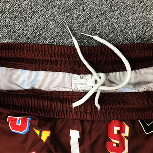 Pantalones Cortos de Baloncesto Personalizados con Logotipo 2025, Diseño de Letras Hip Hop Sublimadas, Pantalones Cortos de Malla con Cordones, Bordado Sublimado - Product Image 6
