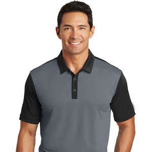 Polo de ajuste moderno personalizado 100% algodón Colorblock - Product Image 1