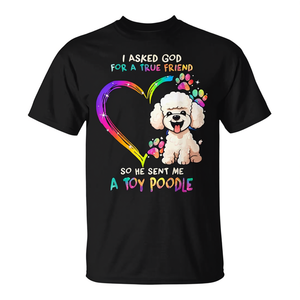 Toy Poodle Is My Best Friend Tie Dye Heart T-shirt pour amoureux des chiens - Product Image 2
