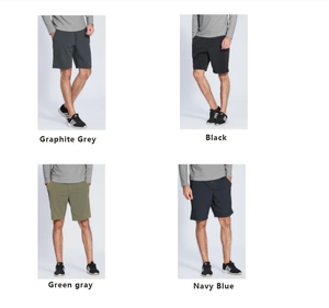 Pantalones cortos deportivos negros de entrenamiento de gimnasio para hombre, cintura elástica, ajuste seco, 5 pulgadas, ligeros, transpirables, para correr, para hombre - Product Image 3