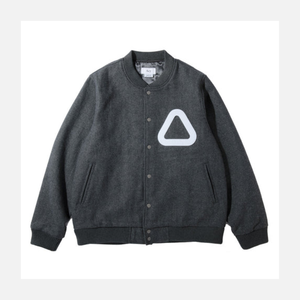 Chaquetas universitarias de talla grande personalizadas de la mejor calidad, manga completa, invierno, Letterman Bomber Stand, Hip Hop Varsity, estampado blanco - Product Image 1