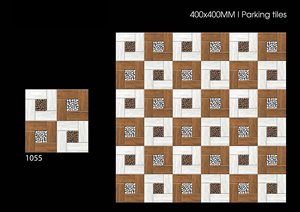 กระเบื้องปูพื้นพอร์ซเลนขนาด400x400มม. กระเบื้องที่จอดรถกลางแจ้งเคลือบผิวด้านกันน้ำ - Product Image 5