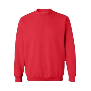Sudadera de Forro Polar 100% Algodón de Alta Calidad, Ecológica, con Logotipo Personalizado, Estilo Urbano de Invierno, Color Rojo Liso, Personalizable - Product Image 1