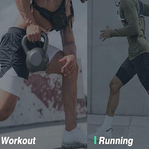 กางเกงขาสั้นชายหาดแบบ2-in-1ของผู้ชายเอวยางยืดรัดกล้ามเนื้อสำหรับเล่นเซิร์ฟแห้งเร็วลายพื้นสองชั้น - Product Image 6