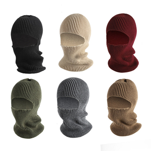 Nouveau Style Personnaliser Broderie Logo Hommes Tricoté 1 Trou Respirant Unisexe Personnalisé Couleur Full Face Cagoule Masques De Ski Pour Hommes - Product Image 4