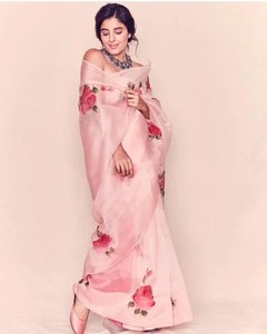 Collection de créateurs indiens et pakistanais nouvelle séquence broderie Georgette Saree Blouse pour femmes pour les mariages et les fêtes en gros - Product Image 6