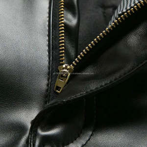 กางเกงหนังแท้ 100% สำหรับผู้ชาย คุณภาพสูง ระบายอากาศได้ดี สีดำ เอวสูง ทรงตรง สไตล์ลำลอง ส่งตรงจากปากีสถาน - Product Image 6