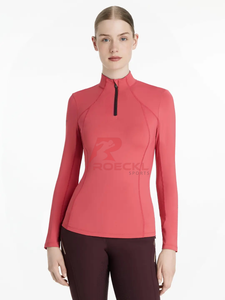 Vêtements de base pour l'équitation pour femmes en gros – Tissu haute performance extensible en Spandex/Polyester, respirant, léger et flexible - Product Image 3