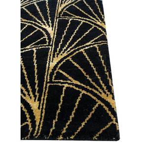 Alfombra Geométrica Azalea de Lana y Seda de Bambú Anudada a Mano para Sala de Estar, Pasillo, Habitación Rectangular - Modelo 1660 Color Gris - Product Image 3