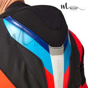 ชุดมอเตอร์ไซด์หนังแท้สำหรับผู้ชายชุดเสื้อแจ็กเก็ตหนังและกางเกง - Product Image 4