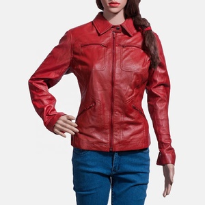 Women's Winter Warm Faux Genuine Leather <b>Jacket</b> Stand Collar Button Decoration Girls' <b>Short</b> <b>Sleeve</b> Coat Canvas Fabric Dyed - Product Image 1