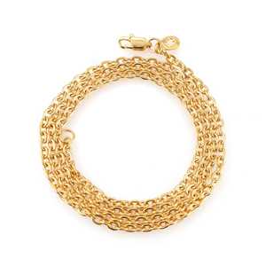 Cadena de Oro 14K, Eslabones Tipo Cuerda de 3MM, Bañada en Rodio Blanco y Amarillo, Joyería Religiosa y de Boda Moderna - Product Image 3