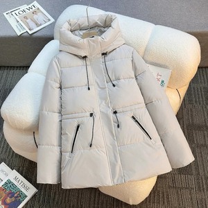 Chaqueta acolchada de algodón de invierno para mujer elegante y elegante, nuevo cuello levantado, Parka de nieve, cinturón, bolsillo, abrigo grueso y cálido de punto - Product Image 6