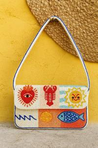 Bolsos de Mano de Algodón Modernos para Mujer, Diseño Único, Forma Personalizada, Coloridos, Estilo Bohemio, con Cuentas, para Fiesta, Hechos a Mano, HUSSAIN CRAFTS - Product Image 2