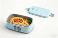 Boîte à lunch électrique multifonctionnelle antiadhésive avec couvercle en acier inoxydable, grande capacité, cuiseur portable multifonction pour faire frire des steaks