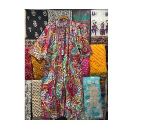 ชุดกิโมโนผ้าฝ้าย, เสื้อคลุมพิมพ์ลายดอกไม้, ชุดกิโมโนสำหรับผู้หญิง, ชุดกลางคืน, ของขวัญเพื่อนเจ้าสาว, เสื้อคลุมเจ้าสาว, เสื้อคลุมอาบน้ำกิโมโน - Product Image 1