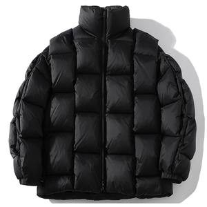 Manteau matelassé pour homme Vestes en duvet à capuche pour homme Rembourrage léger Parkas d'hiver Vestes matelassées coupe-vent - Product Image 2