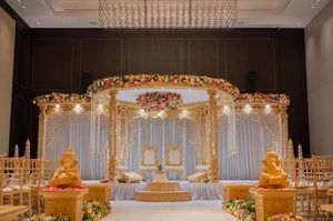 Pilier de fontaine de mariage indien du sud Mandap Personnaliser le Mandap de mariage indien avec des piliers antiques Mandap pour Destination Canada - Product Image 4