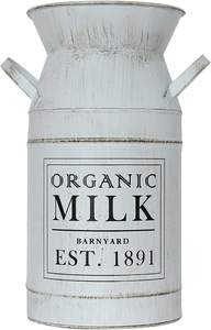 Nouvelle arrivage Dernière conception Canette à lait galvanisée avec base rustique Milieu de finition personnalisée Métal Vintage Design Canne à lait à vendre - Product Image 5