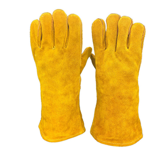 Guantes de soldadura de cuero de la mejor calidad, la mejor Fabricación, guantes de soldadura de cuero de protección de manos de alta exigencia personalizados - Product Image 3