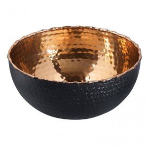 High Quality Copper Inner Polished and Black Color Outer <b>Serving</b> <b>Bowl</b> for Fruit <b>Salad</b> <b>Serving</b> <b>Bowl</b> Handmade Home Use - Product Image 1