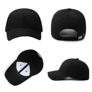 Casquette noire brodée personnalisée, élégante, respirante, avec logo de baseball, broderie 3D en relief personnalisée, casquettes de baseball pour hommes - Product Image 3