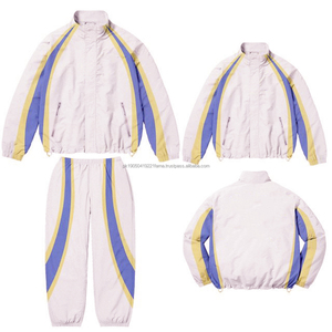 2025 ensemble deux pièces solide d'hiver conçu sur mesure avec logo personnalisé vêtements de sport survêtement coupe-vent pour hommes - Product Image 4