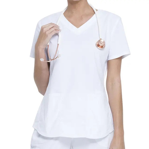 2025 mode femmes soins infirmiers Scrubs bas prix tricoté uniforme ensembles OEM femmes Scrub ensemble prix de gros pas cher prix OEM - Product Image 6