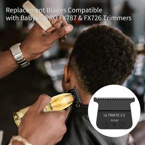 2 lames de rechange professionnelles DLC pour tondeuses à cheveux, en acier inoxydable, alimentées par USB/électrique, pour usage domestique avec prise US - Product Image 1