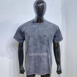 Custom <b>Tshirt</b> LOGO DTG T-shirt Distressed Men for T-shirts Custom Streetwear Oversize High Quality <b>Vintage</b> Acid Washed t Shirts - Product Image 1