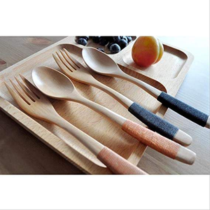 Cuillère Durable en Bois et Petite Cuillère pour Manger Kit de Dîner Cuillère en Bois Vierge Fourchette Ustensiles de Cuisine en Bois par tradebit - Product Image 4