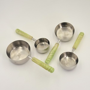 Utensilios de Cocina Multifuncionales, Juego de 4 Tazas Medidoras de Acero Inoxidable para Especias, Té y Café, para Hogar, Hotel y Restaurante - Product Image 2