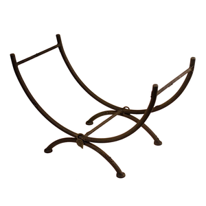 Porte-bûches en bois de chauffage en métal Design de luxe Porte-bûches en métal Design de luxe Petit porte-bûches décoratif robuste pour terrasse - Product Image 3