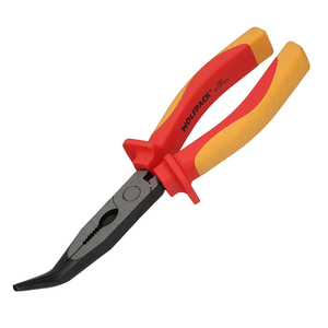 Pinze a bocca curva 200 mm. Mangos Aislati VDE da 1.000 V. Acciaio Cromo Vanadio - Product Image 1